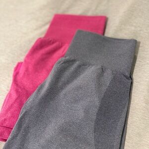 2 piece NVGTN Shorts - Gray and Pink, Size S